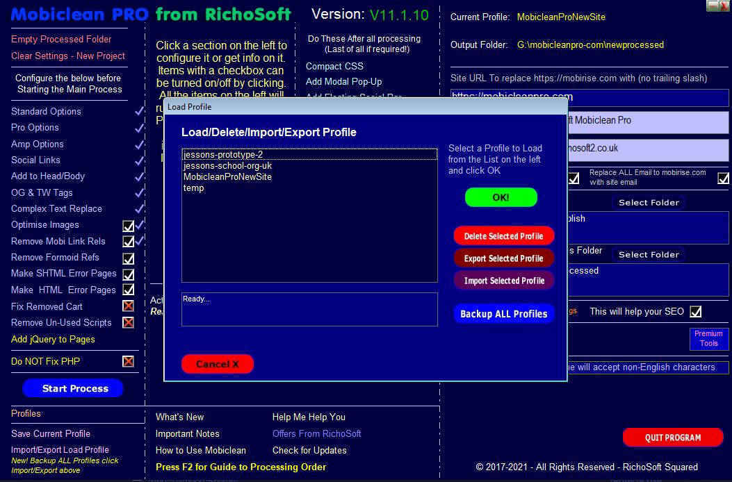 Mobiclean 11 Load Profile