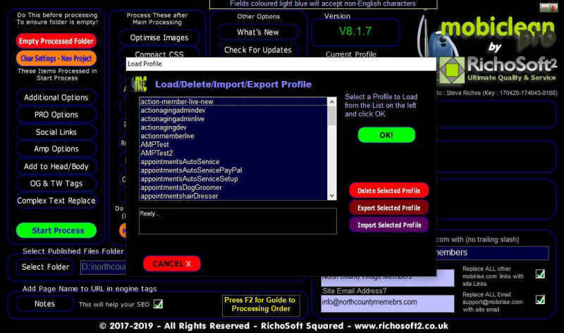 Mobiclean Load Profile